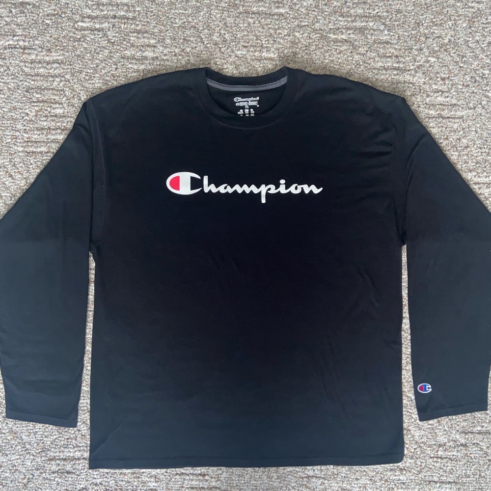 Men’s  Script Logo Long Sleeves Tee Shirt XL